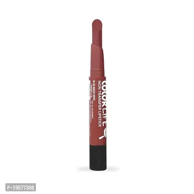 Teen Teen Non Transfer Water Proof Long Lasting Matte Lipstick (Brick Wine)-thumb2