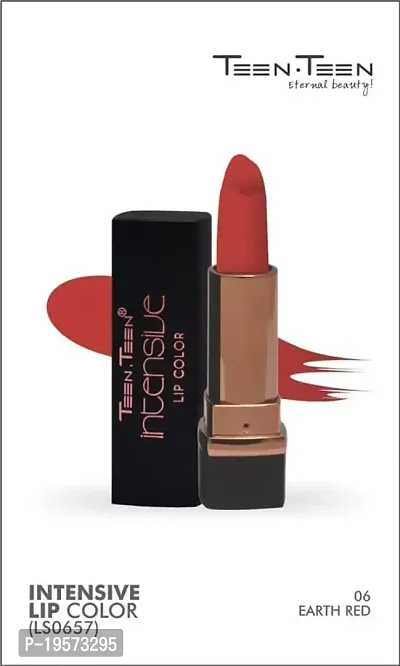Matte Lipstick, Intense Colour, Keeps Lips Moisturised Glossy Finish Lipstick (Earth Red)-thumb3