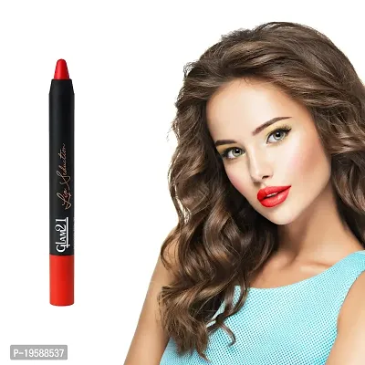 Glam21 Lip Seduction Non- Transfer Crayon Lipstick| Lightweight  Longlasting|Creamy Matte Formula - 2.8gm|Naughty Red|03-thumb4