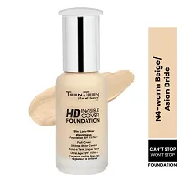 Teen.Teen HD Invisible Cover Foundation Skin Long - Wear Weightless SPF 15 PA ++ Oli Free Shine Control Makeup Foundation (Warm Beige)-thumb4