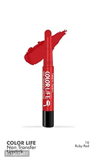 Teen Teen Non Transfer Water Proof Long Lasting Matte Lipstick Combo (Bollywood Nude, Ruby Red)-thumb3