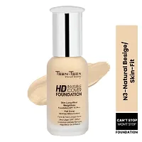 Teen.Teen HD Invisible Cover Foundation Skin Long - Wear Weightless SPF 15 PA ++ Oli Free Shine Control Face Makeup Foundation Women,(Natural Besige)-thumb2