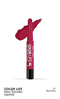 TEEN.TEEN Non Transfer Water Proof Long Lasting Matte Lipstick Combo (Ruby Red, Red Wine)-thumb2