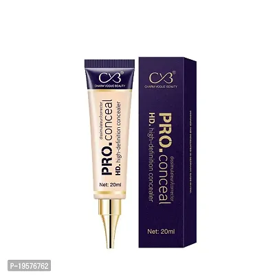 CVB C74 PRO. Conceal HD. High-Definition Concealer for Opaque Coverage and Crease Resistant Oil Cream, Lightweight Texture Long-Lasting Formula for Tone Correction (02 SHADES, 20ML)