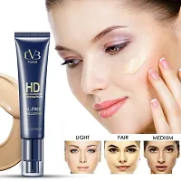 CVB C17 HD High Definition Foundation for Flawless Skin Natural, Oil-Free Long Lasting Peptide-Based Face Makeup Cream (Shades 04, 40ml)-thumb2