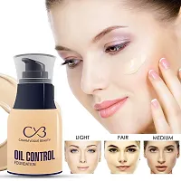 CVB C33 Oil Control Dewy Radiant Foundation for Full Face Coverage Non-Acnegenic Shine Control for Oily Skin (01, 50g)-thumb1