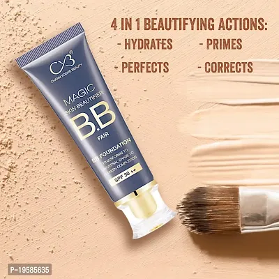 CVB C65 Magic Skin Beautifier BB Fair Cream for Complexion Enhancer, Matte BB Foundation for Face Make-up, Skin Hydration with SPF 30 ++ (Shades 01, 50ml)-thumb3