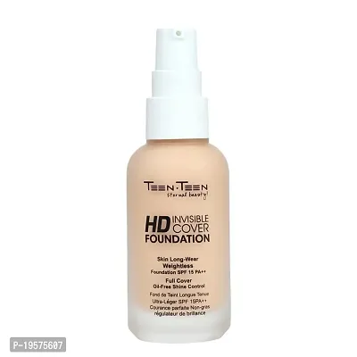 Teen.Teen HD Invisible Cover Foundation Skin Long - Wear Weightless SPF 15 PA ++ Oli Free Shine Control Face Makeup Foundation Women, (Natural Nude)-thumb3