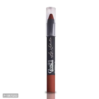 Glam21 Lip Seduction Non- Transfer Crayon Lipstick| Lightweight  Longlasting|Creamy Matte Formula - 2.8gm|Mystique Brown|10-thumb0