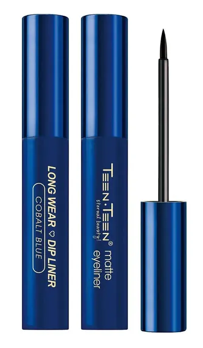 Double Matte Eyeliner for Women - Sweat Proof, 100% Waterproof Eye Liner with Matte Finish (Blue