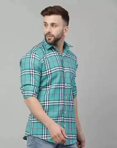 Men Blend Checked Regular Fit Casual Shirt