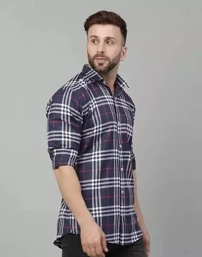 Men Blend Checked Regular Fit Casual Shirt