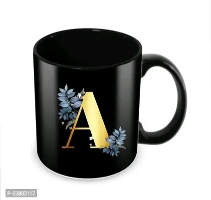 Beautiful Black Printed Ceramic Coffee Mugs