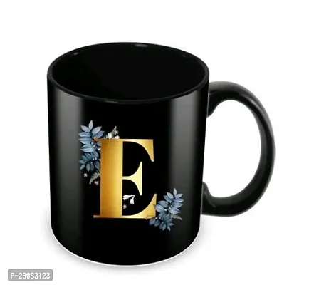 Beautiful Black Printed Ceramic Coffee Mugs-thumb0