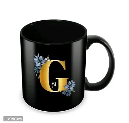 Beautiful Black Printed Ceramic Coffee Mugs-thumb0