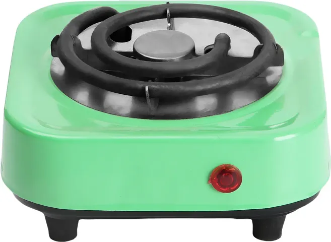 PROTONBEERY Travel Mini Hot Plate Radiant Cooktop (Red, Push Button)