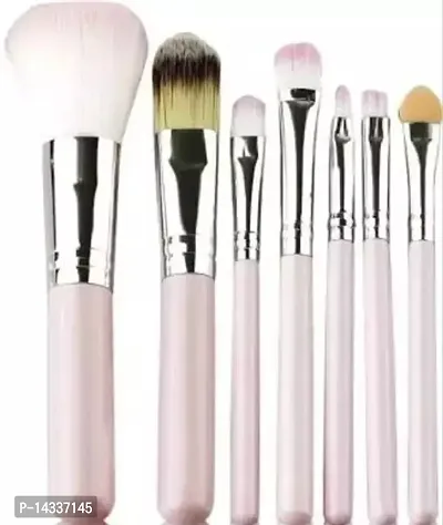 Fancy Baby Pink Washable Multi Makeup Brushes 7 Pcs-thumb0