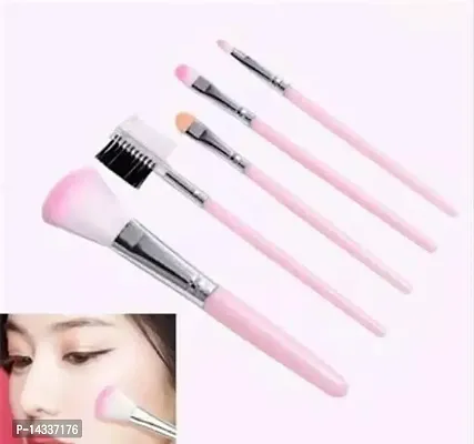 Fancy 5 Pcs Pink Eyeshadow Foundation Eyebrow Lip Makeup Brush Fine Beauty-thumb0