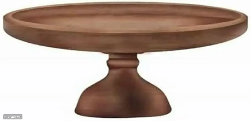 Stylish Wooden Handcrafted Cake Stand/Dessert Stand Pedestal For Dining Table/Decorating Round Pizza Cake Stand-thumb0