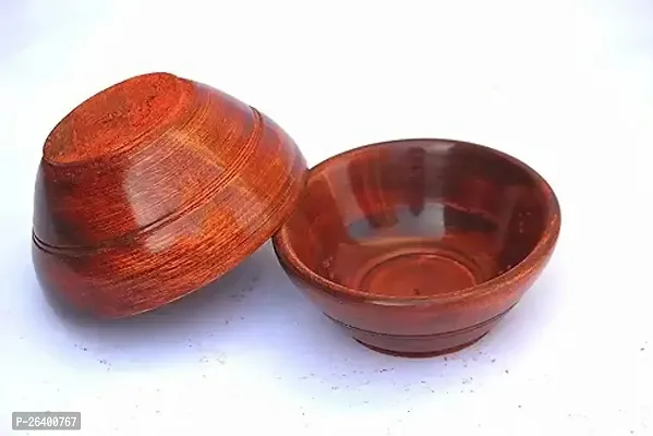 Beautiful Sheesham Bowls 4Inch Soup Bowl Sabzi Bowls Handcrafted Solid Wooden Multipurpose Serving Bowl Set Of 2-thumb0