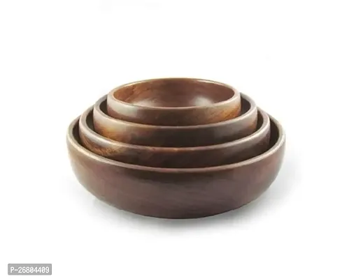 Royal Antique Acacia Wood Classic Elegant Bowl, Multipurpose for Serving, Home  Kitchen Handcrafted (Brown) - Set of 4-thumb0