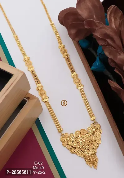 Gold Plated Fancy Long Mangalsutra For Woman-thumb0