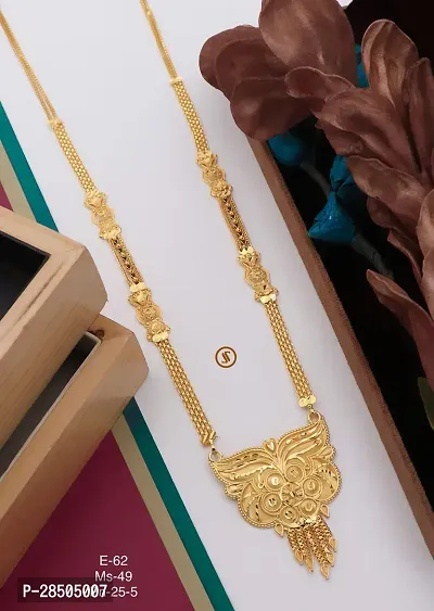 Gold Plated Fancy Long Mangalsutra For Woman-thumb0