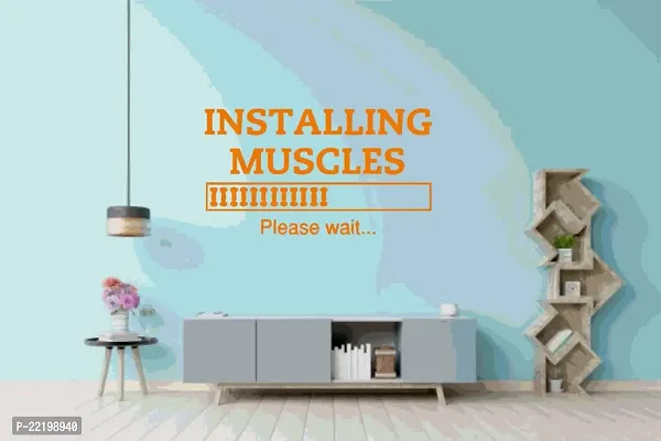InstallingMuslclesGym WallSticker for Gym,Door,Glass,Wall Colororange