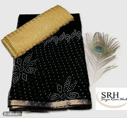 Stylish Chiffon Saree With Blouse Piece For Women