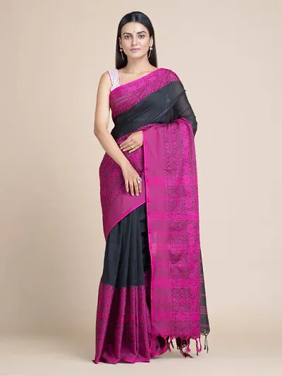 Elegant Khadi Saree with Blouse piece 