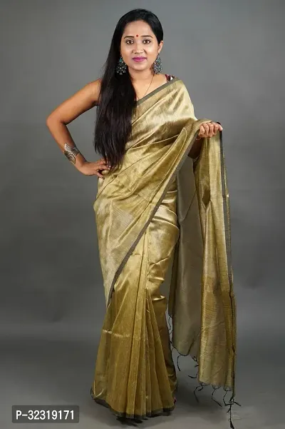 Milaans Golden Woven Gichha Pallu Saree-thumb0