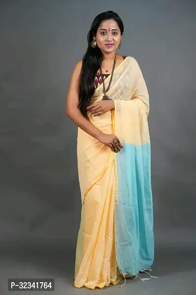 Milaans Golden Border Contrast Pallu Saree