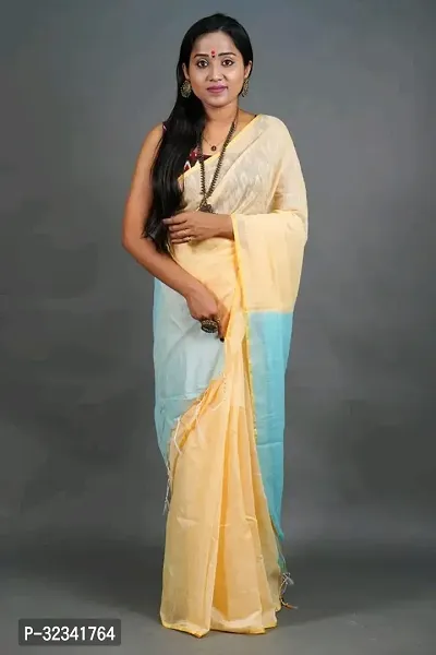 Milaans Golden Border Contrast Pallu Saree-thumb2