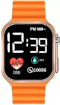 Digital Orange Waterproof LED Display Kids Watch-thumb2