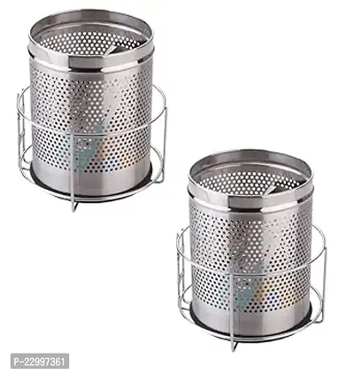 KITERETSU Stainless Steel Dust Bin Holder for Kitchen, Modular Kitchen Fixture, Bin Holder for Kitchen Cabinet Door Organizer (Dia 10 Inches) (1 Pc)