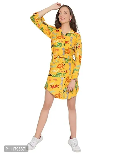 Stylish Crepe Printed Dress For Women