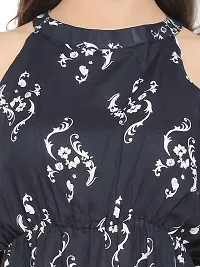 CoFo Women's Black Cotton Rayon Casual Wear Maxi Dress-thumb3