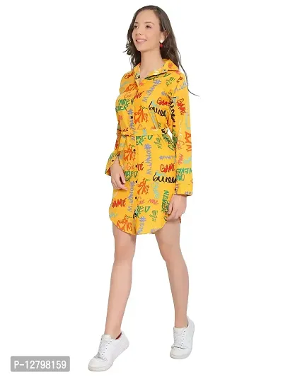 Beautiful Crepe Printed Banned Collared Dress for Women and Girls-thumb5