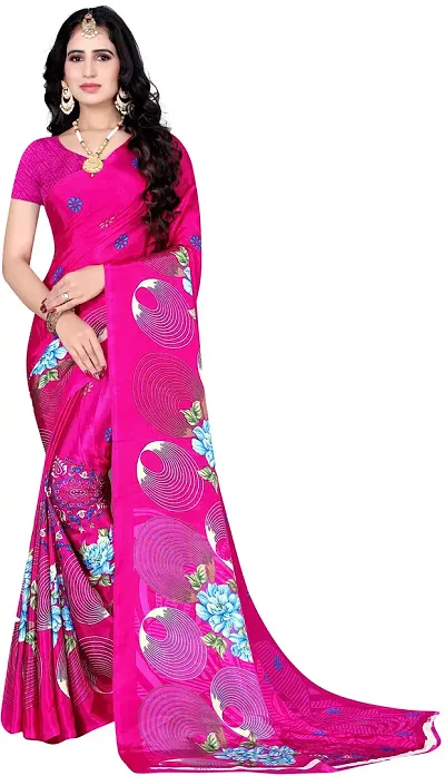 Trending Crepe Saree with Blouse piece 