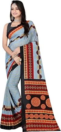 Glamorous Georgette Saree with Blouse piece 