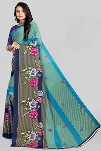 Stylish Georgette Multicoloured Printed Saree with Blouse piece For Women Pack Of 1-thumb4