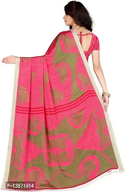 Stylish Crepe Multicoloured Woven Design Saree with Blouse piece For Women Pack Of 1-thumb2