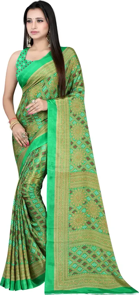 Hot Selling Crepe Saree with Blouse piece 