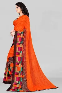 Stylish Georgette Multicoloured Printed Saree with Blouse piece For Women Pack Of 1-thumb3