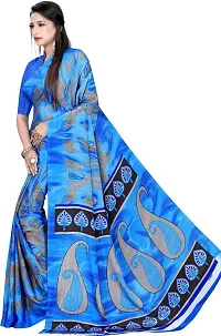 Stylish Crepe Multicoloured Printed Saree with Blouse piece For Women Pack Of 1-thumb3