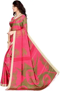 Stylish Crepe Multicoloured Woven Design Saree with Blouse piece For Women Pack Of 1-thumb2
