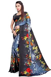 Stylish Crepe Multicoloured Printed Saree with Blouse piece For Women Pack Of 1-thumb2