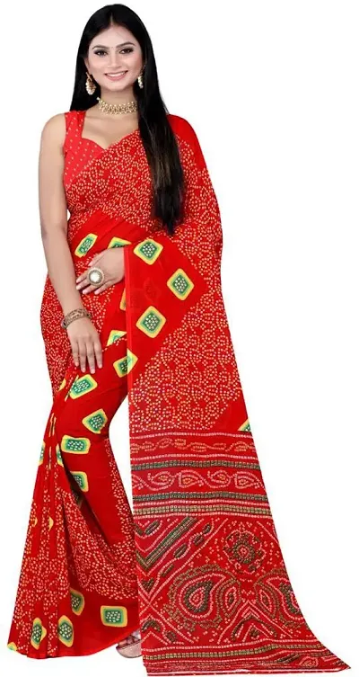 New In Georgette Saree with Blouse piece