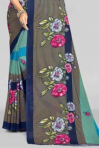 Stylish Georgette Multicoloured Printed Saree with Blouse piece For Women Pack Of 1-thumb3