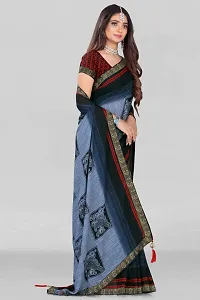 Stylish Georgette Multicoloured Embroidered Saree with Blouse piece For Women Pack Of 1-thumb4